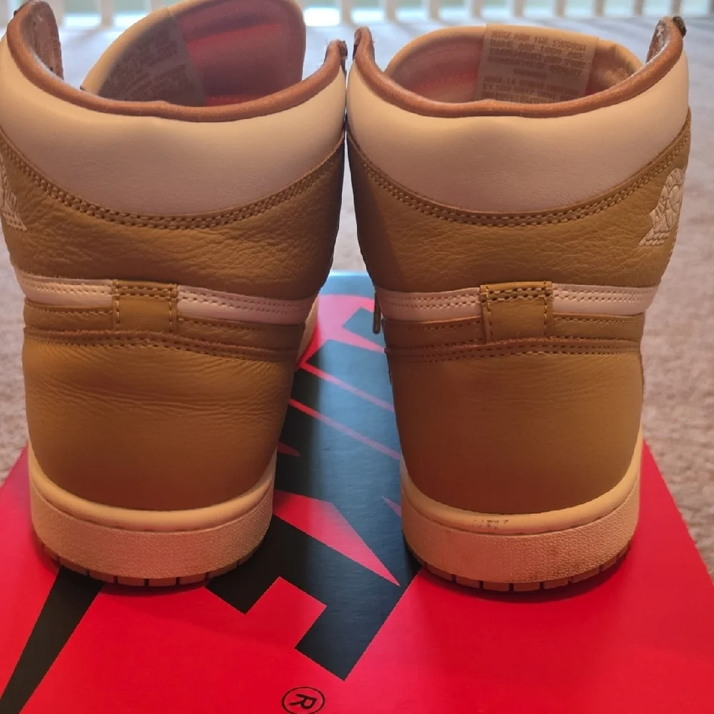 Air Jordan 1 Mid Wheat & White Sneaker